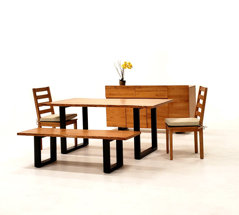 Lance Modern Ash Wood Dining Chair w/ Cushion (Set of 2) — view 3