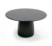 Lander Modern Mid Century Black Oak Round Dining Table — view 4