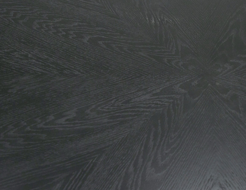 Lander Modern Mid Century Black Oak Round Dining Table — view 5
