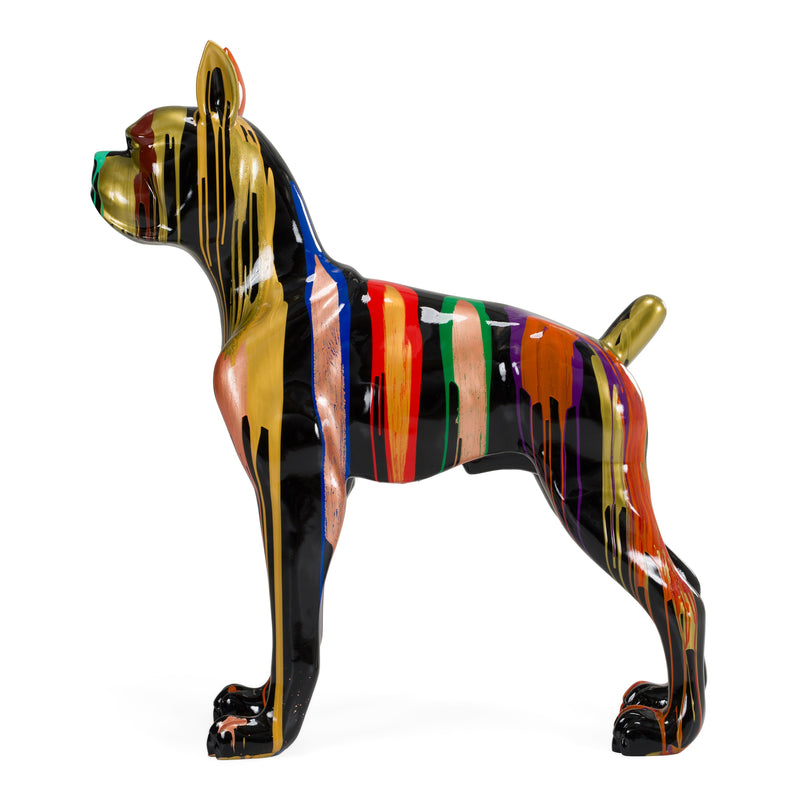 Large Dog - Black + Multi-Color Sculpture — view 2