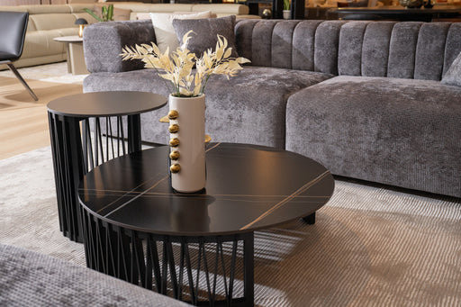Larimer - Modern Round Coffee Table Set — view 2