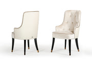 Larissa Modern Cream Dining Chair — view 2