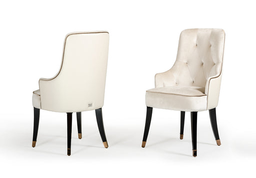 Larissa Modern Cream Dining Chair — view 2