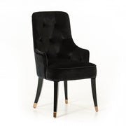 Larissa Modern Black Fabric Dining Chair — view 4