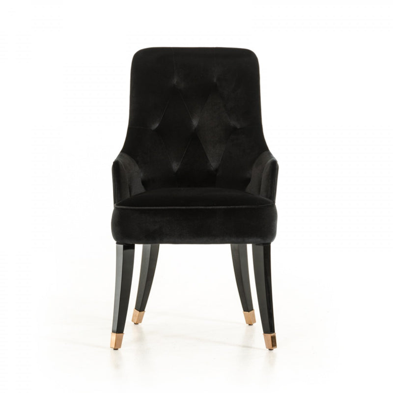 Larissa Modern Black Fabric Dining Chair