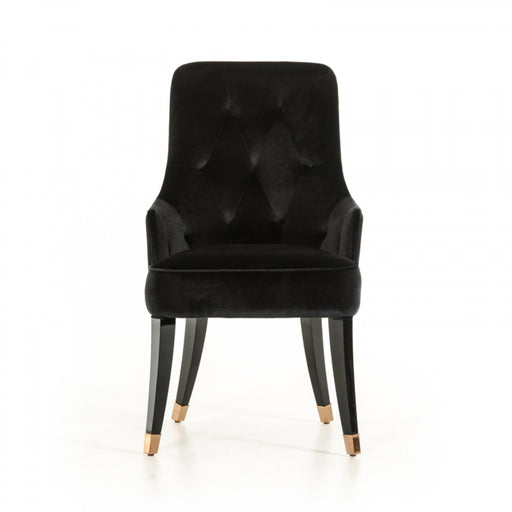 Larissa Modern Black Fabric Dining Chair