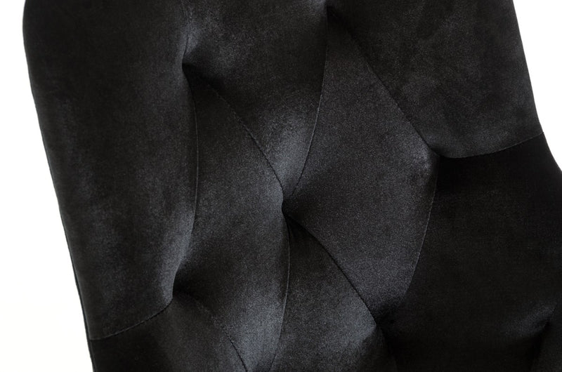 Larissa Modern Black Fabric Dining Chair — view 3