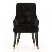 Larissa Modern Black Fabric Dining Chair — view 5