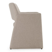 Lasara - Modern Beige Fabric Dining Chair — view 3