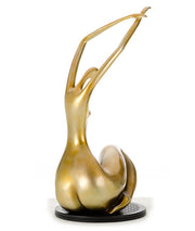 SZ0425 Modern Gold Lass Sculpture — view 3