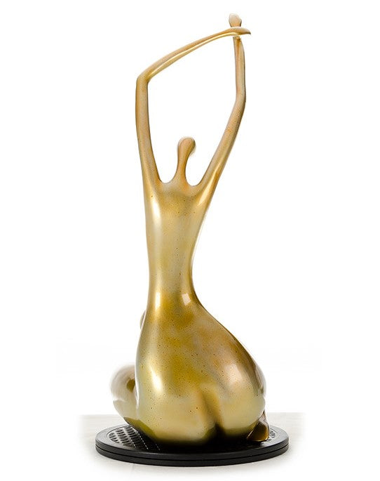 SZ0425 Modern Gold Lass Sculpture — view 4