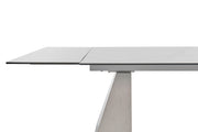 Latrobe - Modern White Ceramic Quartz 118" Extendable Dining Table — view 4