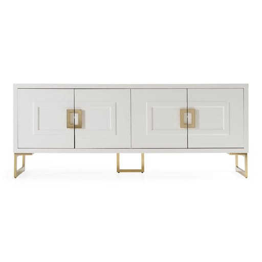 Leah - Contemporary White High Gloss & Champagne Gold Buffet