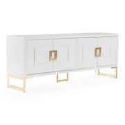 Leah - Contemporary White High Gloss & Champagne Gold Buffet — view 2