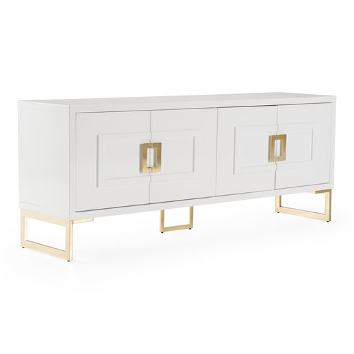 Leah - Contemporary White High Gloss & Champagne Gold Buffet — view 2