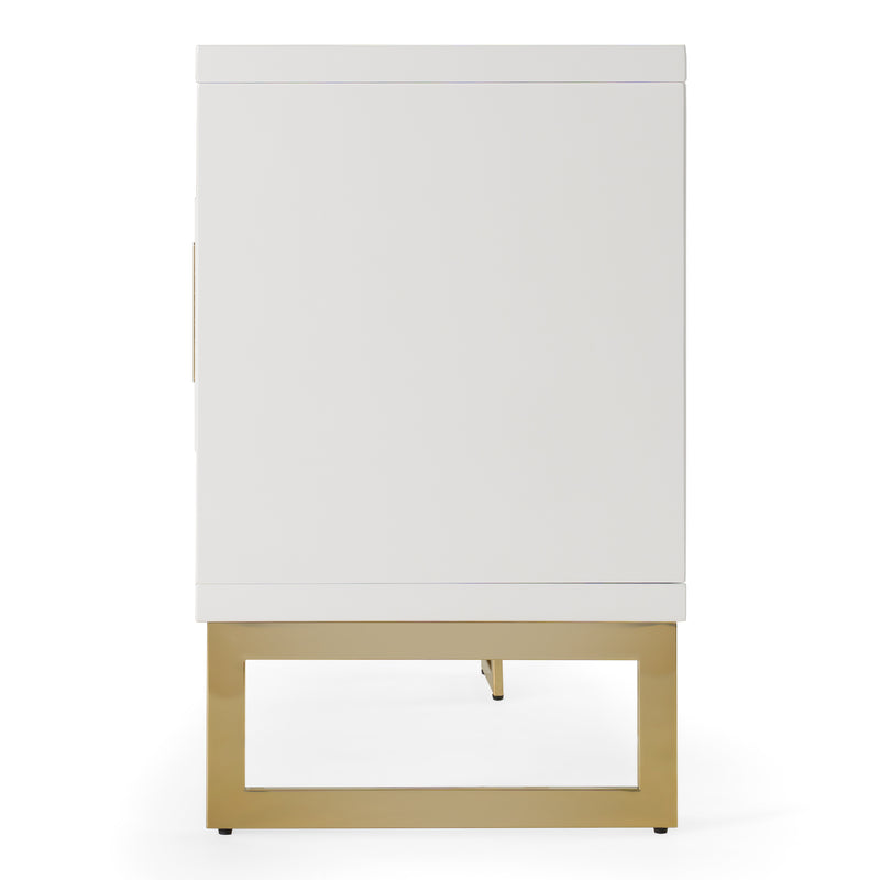 Leah - Contemporary White High Gloss & Champagne Gold Buffet — view 3