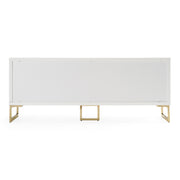 Leah - Contemporary White High Gloss & Champagne Gold Buffet — view 4