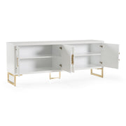 Leah - Contemporary White High Gloss & Champagne Gold Buffet — view 5