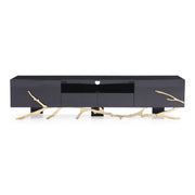 Legend Modern Black & Gold 79" TV Stand — view 5