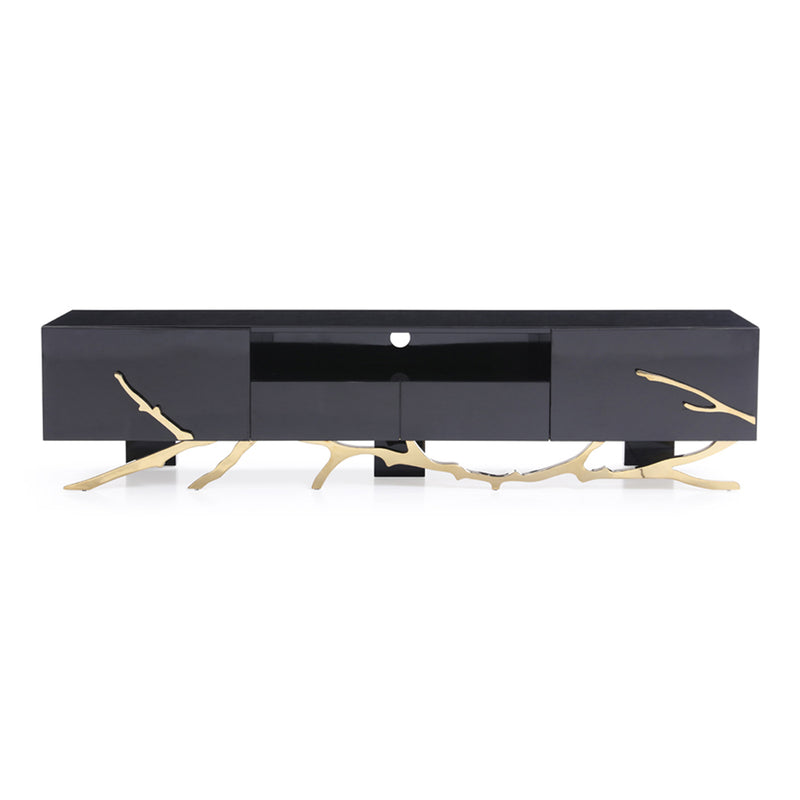 Legend Modern Black & Gold 79" TV Stand — view 5