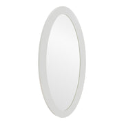 Legend - Modern White High Gloss Oval Mirror