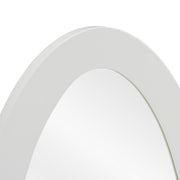 Legend - Modern White High Gloss Oval Mirror — view 2