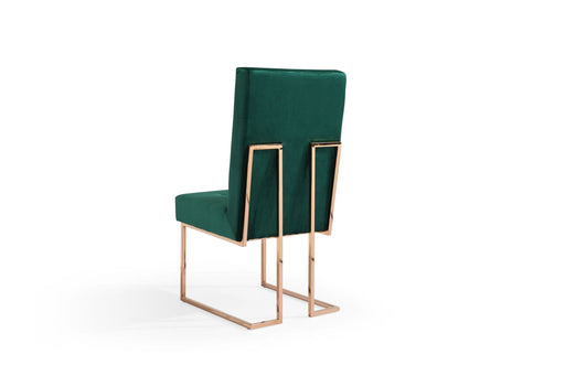 Legend Modern Green Velvet & Rosegold Dining Chair (Set of 2) — view 2