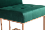 Legend Modern Green Velvet & Rosegold Dining Chair (Set of 2) — view 4