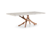 Legend - Modern White Marble & Rosegold Dining Table — view 3