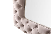 Legend - Transitional Grey Velvet Floor Mirror — view 3