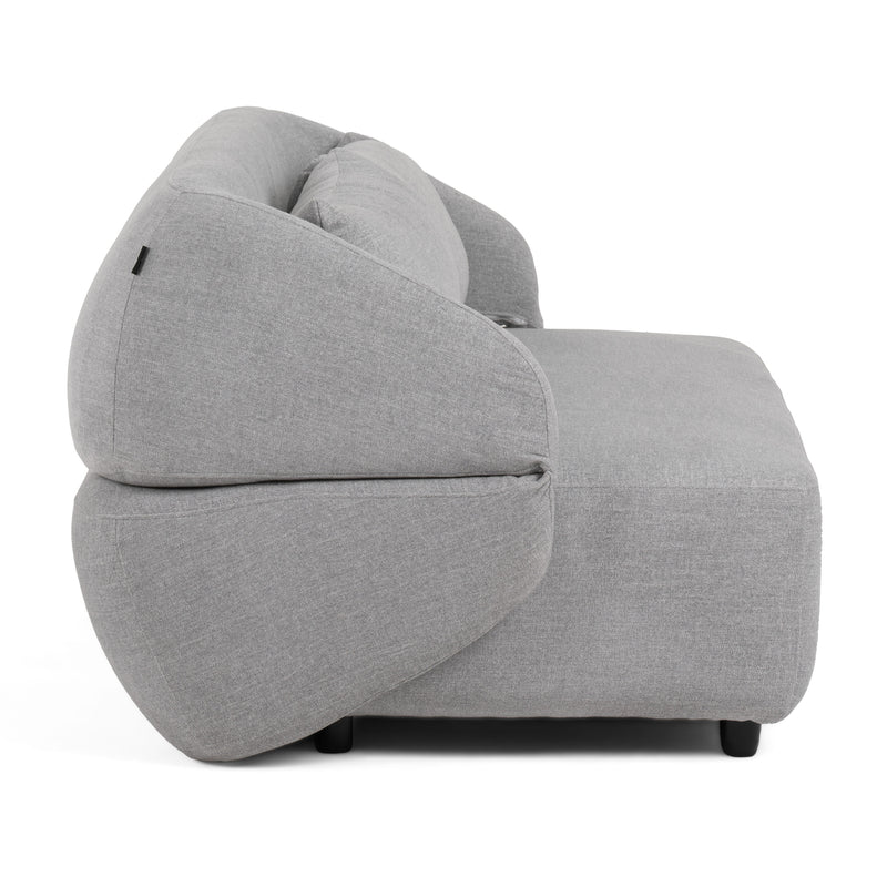 Lerner - Modern Light Grey Fabric Sofa Bed — view 4