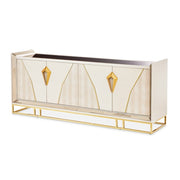 AICO Furniture Carmela Console Table in Shimmer Ivory image