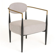 Liberty - Modern Beige Fabric + Black & Gold Accent Chair — view 3