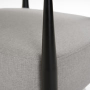 Liberty - Modern Light Grey Fabric + Black & Gold Accent Chair — view 5