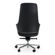 Liddell - Modern Black Leather Executive Office Chair — view 3