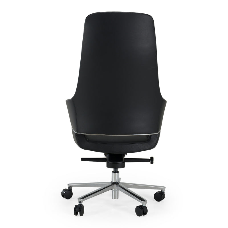 Liddell - Modern Black Leather Executive Office Chair — view 3