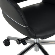 Liddell - Modern Black Leather Executive Office Chair — view 4