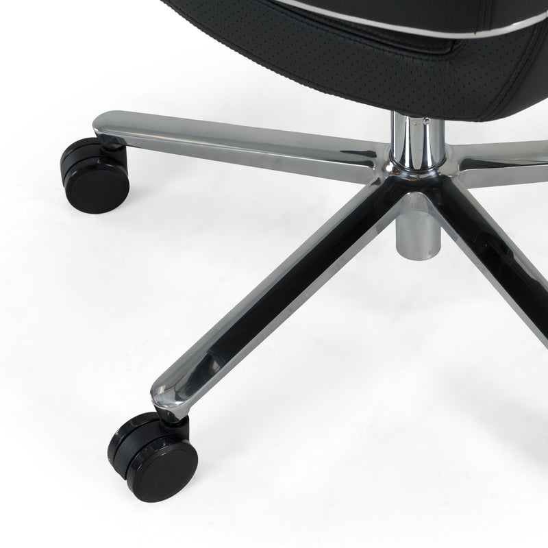 Liddell - Modern Black Leather Executive Office Chair — view 5