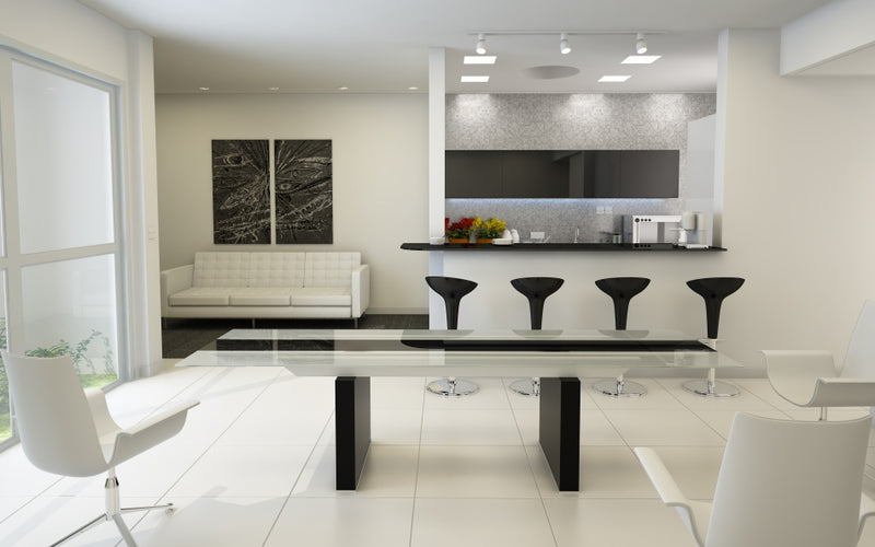 Lisbon Modern Glas Extendable Dining Table — view 2