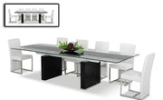Lisbon Modern Glas Extendable Dining Table — view 3