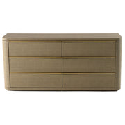 Lois - Modern Beige Shagreen + Brass Dresser — view 5
