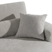 Loki - Modern Grey Fabric 3-Seat Sofa — view 5