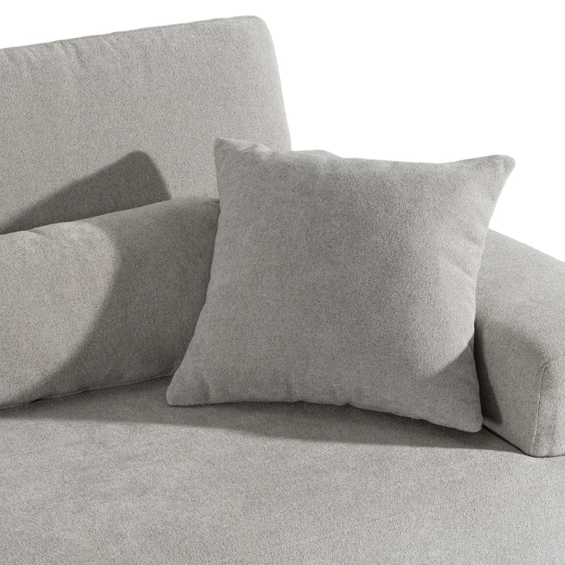 Loki - Modern Grey Fabric 3-Seat Sofa — view 5