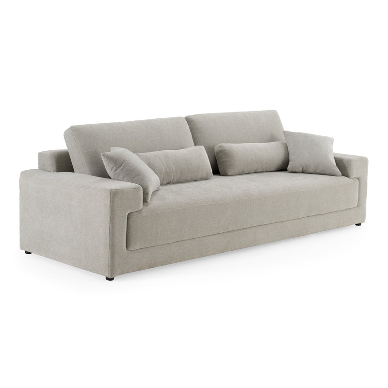 Loki - Modern Grey Fabric 4-Seat Sofa
