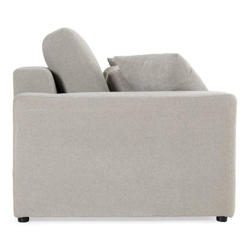 Loki - Modern Grey Fabric 4-Seat Sofa — view 2
