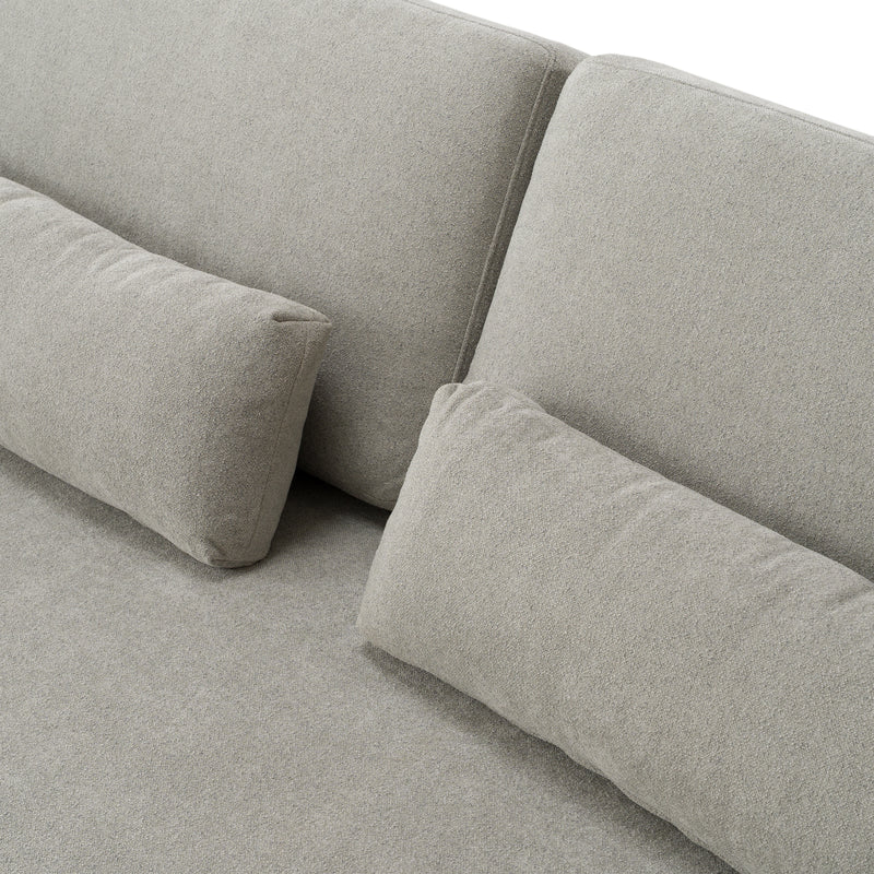Loki - Modern Grey Fabric 4-Seat Sofa — view 4