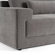 Loki - Modern Grey Fabric Right Facing Sectional Sofa — view 5