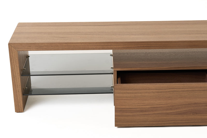 Loreta - Modern Walnut TV Stand — view 4