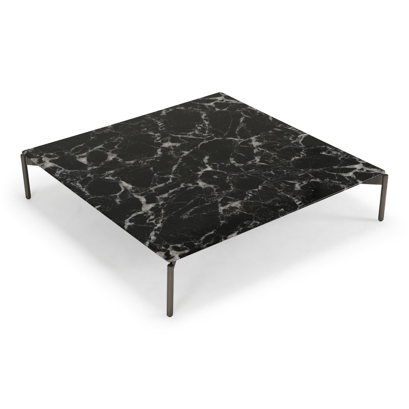 Lothal - Modern Black Faux Marble Coffee Table — view 2