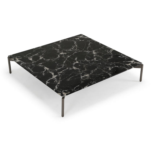 Lothal - Modern Black Faux Marble Coffee Table — view 2